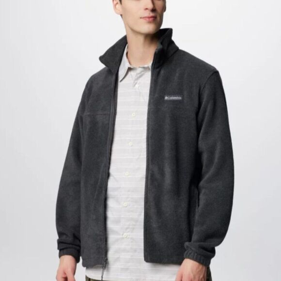 Men Columbia Steens Mountain™ 2.0 Full Zip Fleece Jacket Charcoal Heather Large - Picture 1 of 9